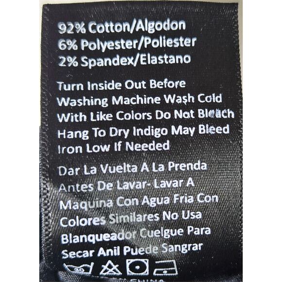 Risen High‎ Rise Distressed Skinny Fit Raw Hem Jeans in Black Women's Size 26/3 - Picture 5 of 5